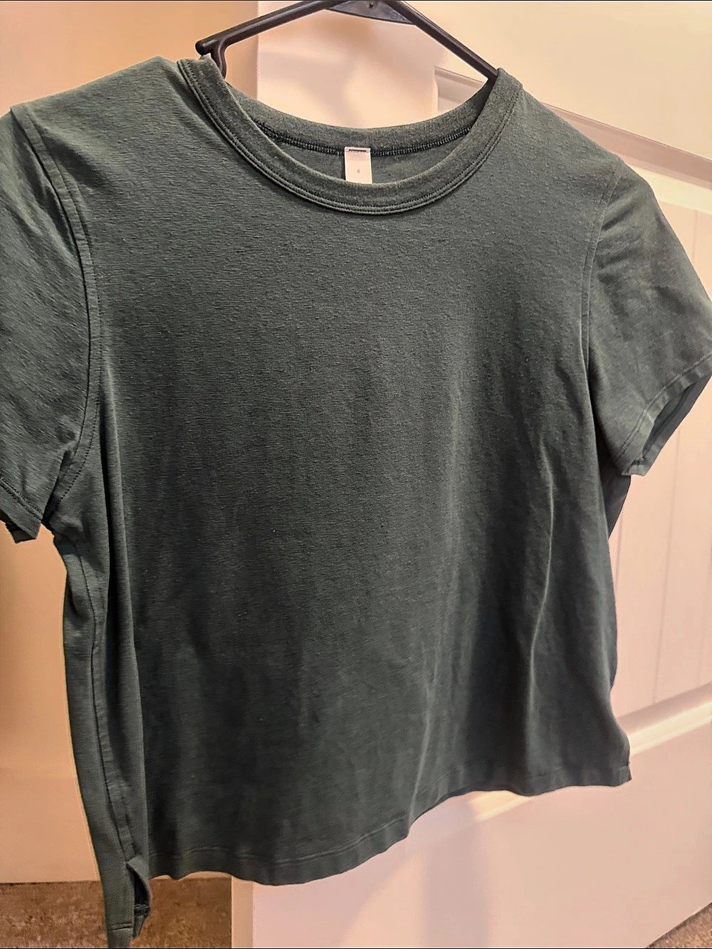 Lululemon classic blend cotton Green Short Sleeve Tee